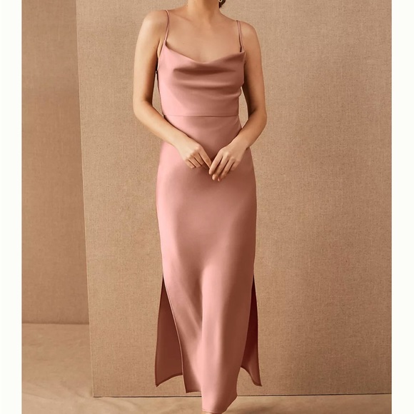 BHLDN Dresses & Skirts - BHLDN Cali Satin Charmeuse Midi dress